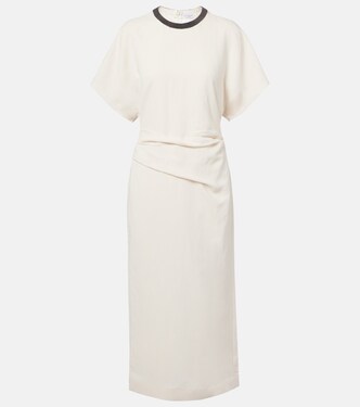 Robe midi en lin mélangé | Brunello Cucinelli