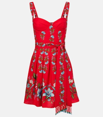 فستان قصير من الكتّان المخلوط Sweet Bloom Bouquet | Farm Rio