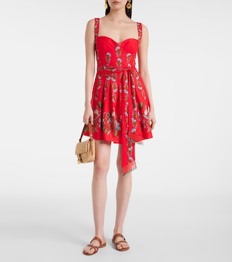 knee length dresses for ladies Sweet Bloom Bouquet Off-White Mini Dress