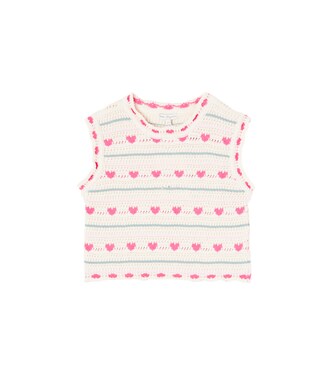 Josie crochet cotton and wool vest | Bebe Organic