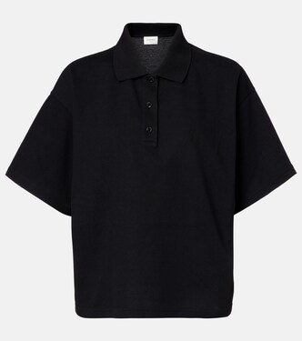 Cassandre cotton-blend piqué polo shirt | Saint Laurent