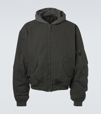 Cotton-blend hooded bomber jacket | Balenciaga