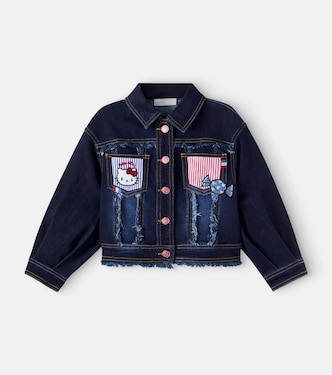 x Hello Kitty patchwork denim jacket | Monnalisa