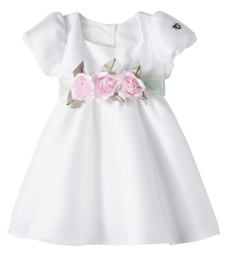 Floral-appliqué dress | Monnalisa