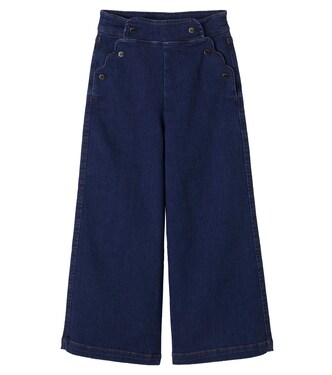 Scalloped wide-leg jeans | Pepa London