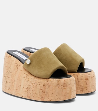 Mochi suede platform slides | The Attico
