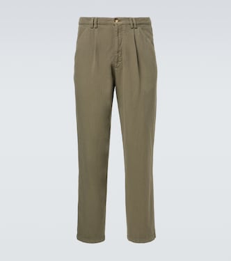 Cotton and linen straight pants | Brunello Cucinelli