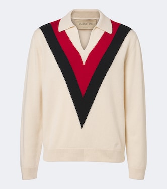 Polo en cachemire à motif jacquard | Valentino