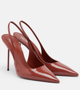 Lidia patent leather slingback pumps | Paris Texas