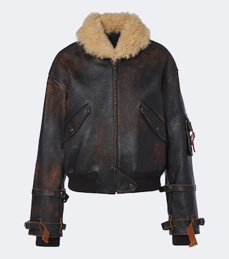 Chaqueta Lianne de piel con borrego | Ralph Lauren Collection