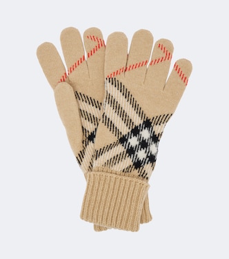 Gants Burberry Check en cachemire mélangé | Burberry