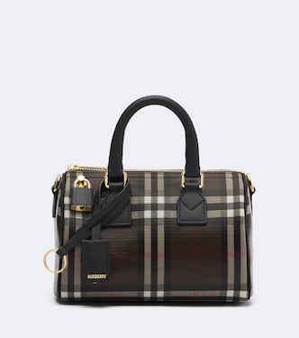 Burberry Check Mini canvas bowling bag | Burberry