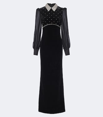 Vestido de fiesta Ingred de terciopelo adornado | Rebecca Vallance
