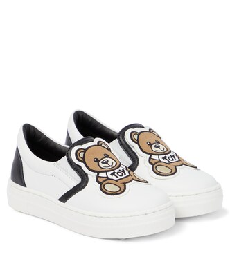 Slip-on leather sneakers | Moschino Kids