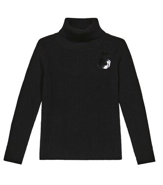 Ribbed-knit turtleneck sweater | MM6 Maison Margiela Kids