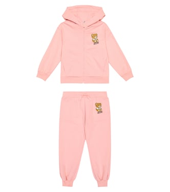 Printed cotton hoodie and sweatpants set | Moschino Kids