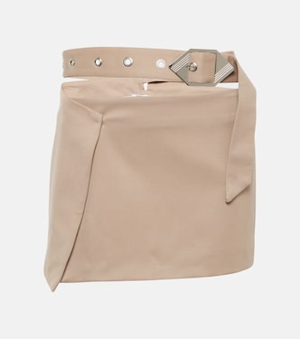 Falda envolvente de gabardina de lana virgen | The Attico