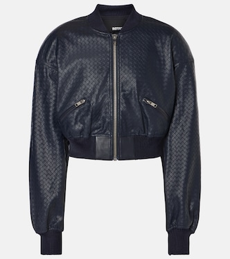 Braided faux leather bomber jacket | Rotate