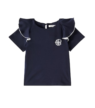 Embroidered cotton jersey top | Chloé Kids