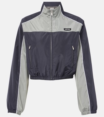Technical cropped track jacket | Miu Miu