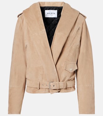 Suede biker jacket | Alaïa