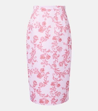 Lorelei floral taffeta faille pencil skirt | Emilia Wickstead