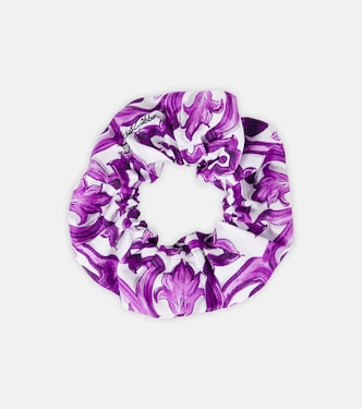 Majolica printed silk scrunchie | Dolce&Gabbana Kids