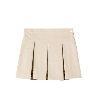 Barocco cotton gabardine skirt | Versace Kids