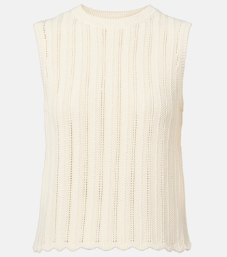 Top Zabou de pointelle de algodón con festoneado | Altuzarra