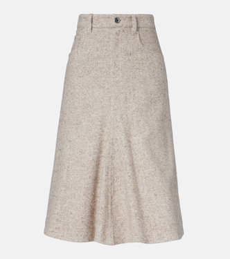 Midirock Monili aus einem Wollgemisch | Brunello Cucinelli