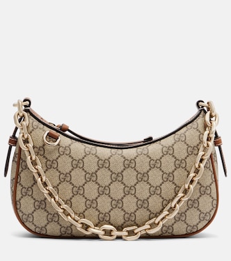 Schultertasche Emblem GG Small aus Canvas | Gucci
