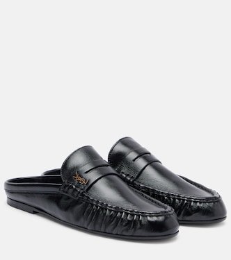 Le Loafer leather mules | Saint Laurent