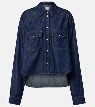 Grenon asymmetric denim shirt | Khaite