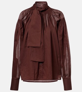 Schluppenbluse aus Baumwolle | Plan C