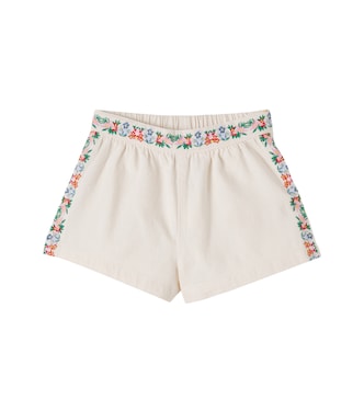 Malva embroidered floral denim shorts | The New Society