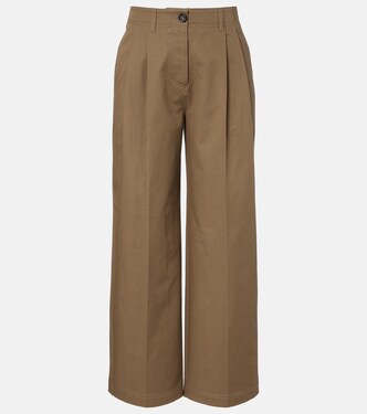Pleated cotton wide-leg pants | Toteme