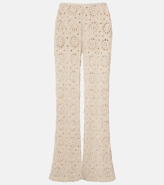 Pantalones anchos de croché de algodón | Frame