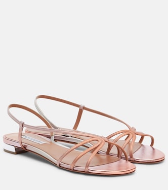 Sandali Talk To Me in pelle metallizzata | Aquazzura