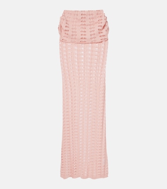 Draped pointelle maxi skirt | Aya Muse