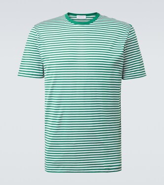 Striped cotton T-shirt | Sunspel