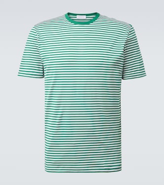 Striped cotton T-shirt | Sunspel