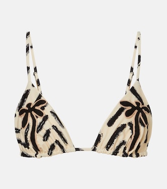 Top de bikini estampado bordado | Johanna Ortiz
