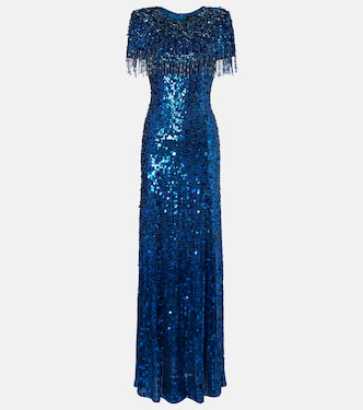 Embellished fringed gown | Jenny Packham