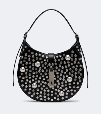 Polo ID Small studded leather shoulder bag | Polo Ralph Lauren
