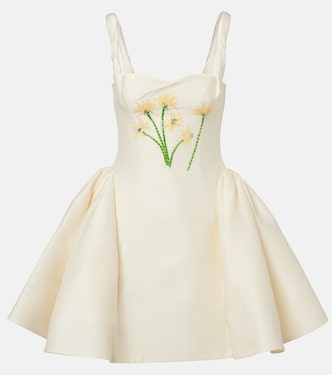 Ariel embellished wool and silk minidress | Leo Lin
