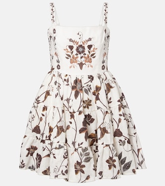 Robe Lima en lin à fleurs | Agua by Agua Bendita