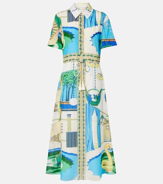 Printed silk and cotton shirt dress | Tory Burch