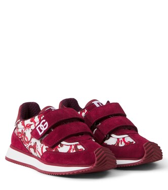 Bedruckte Sneakers mit Velourslederbesatz | Dolce&Gabbana Kids
