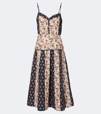 Vestido midi de algodón y seda floral | Polo Ralph Lauren