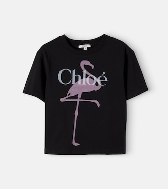 Printed cotton jersey T-shirt | Chloé Kids